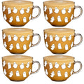 Sliner Halloween Ghost Glass Coffee Mugs Set - 16 oz, Trick-or-Treat Theme