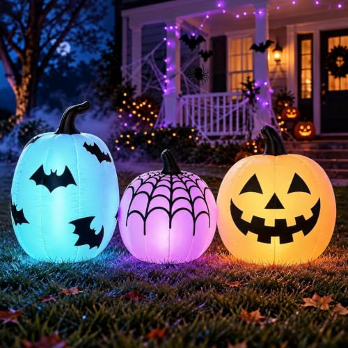 PVC LED Halloween Pumpkin Inflatable Outdoor Decoration - Pumpkins
