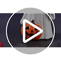 Eaasty 3 Pack Halloween Light Up Ghost Figurines with Orange Hats - Indoor Decor