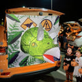 Halloween Trunk or Treat Inflatable Car Decor - Triceratops Theme with LED Lights - Outdoor Party Accessory