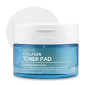 TENZERO Moisture Collagen Toner Pad (70 Count, 160g), 100% Natural Cotton, Hydrating Moisturizing Glowing Face Toner Pads, Gentle Exfoliate & Improve Elasticity, Korean Facial Toner, Dry & Dull Skin