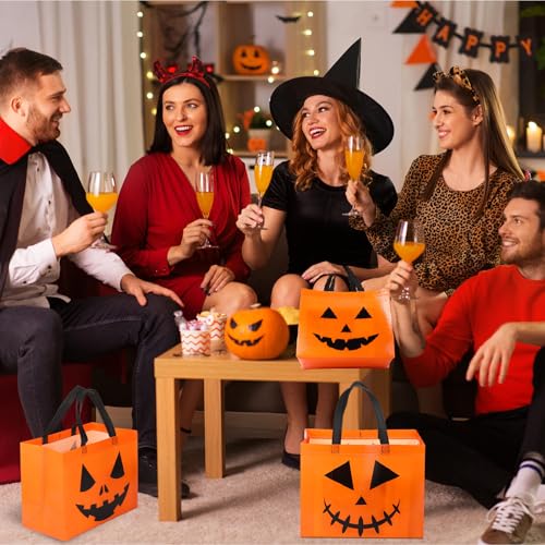 Halloween Treat Bags Pumpkin Gift Bags 48 Pcs Non Woven Tote - Variation of THIS listing