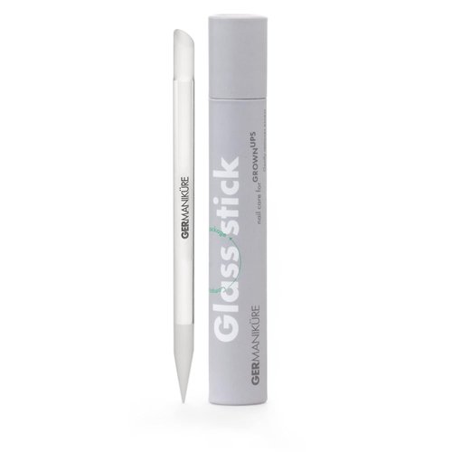 Germanikure Clear Glass Cuticle Stick - Ethically Made Cuticle Pusher & Remover | Nail Shaper for Dry Skin