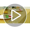Gold Sequin Tablecloth 50x72 Inch Rectangular Wedding Party Decor - Gold