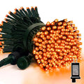 66ft Halloween String Lights with 200 LED Orange Bulbs - Waterproof Outdoor Party Decor