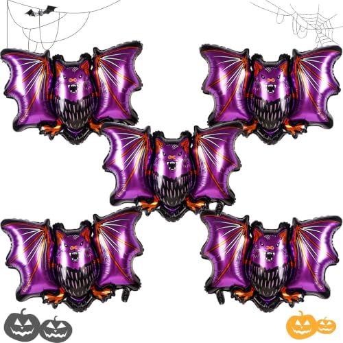 Halloween Bat Balloons - Large Foil Bat Decor for Party & Celebration - Variation of Bat