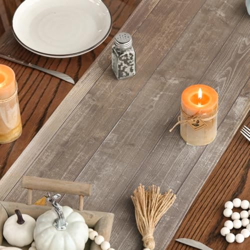 Artoid Mode 13x72 Inch Fall Table Runner - Wood-Orange Polyester Decor