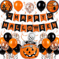 Orange Halloween Party Decorations Set - 37 pcs Spooky Yard & Indoor Decor
