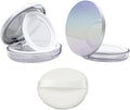 HAHIYO Travel Makeup Case - Refillable Cosmetic Jar with Holographic Lid & Mirror | 2Pcs 5ml/0.2oz