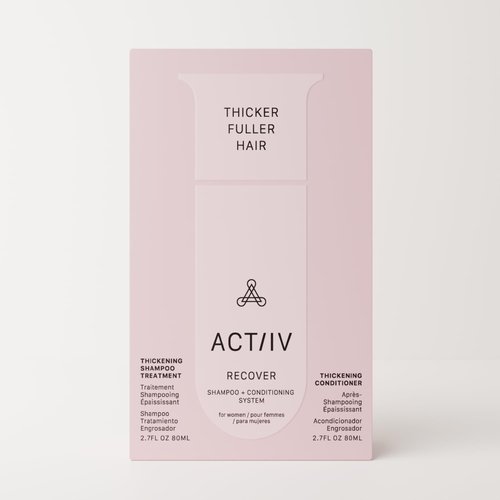 ACTIIV Recover Travel Duo For Women - Plant-Based Hair Care for Fuller, Healthier-Looking Hair | Color-Safe & Vegan