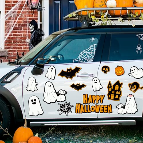 Halloween Ghost Dog Magnet Stickers Set - Waterproof Car & Refrigerator Decor