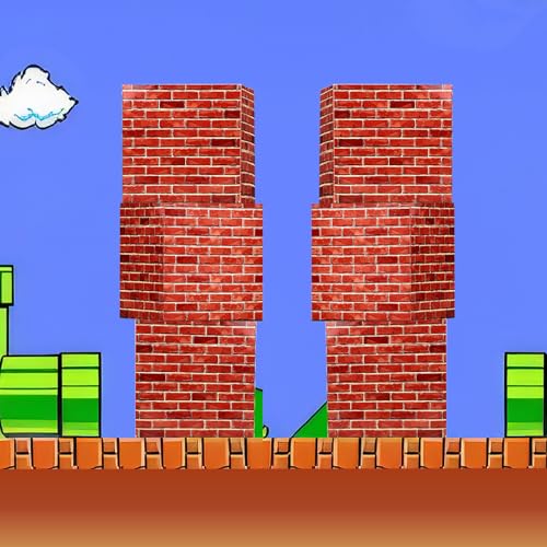 Red 8-Piece Brick Party Boxes - 11.8 Inch Cardboard Building Blocks for Gaming & Birthday Decor