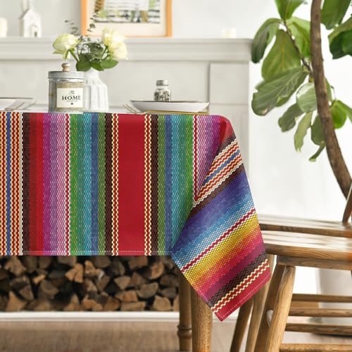 Horaldaily Mexico Tablecloth 60x140 Inch Square - Red, Rectangular Variation