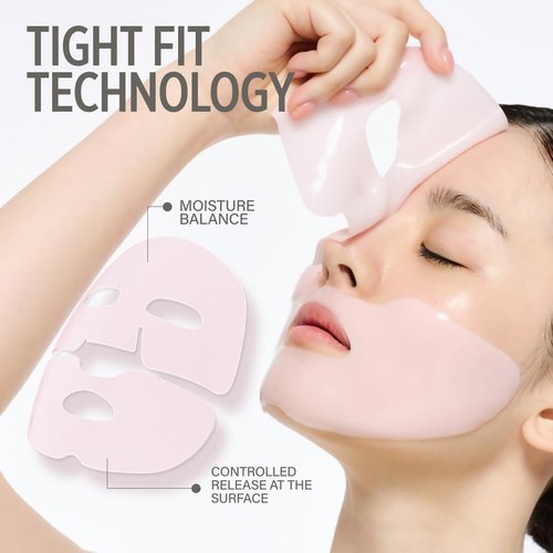KEYTH Lucy PDRN Glow Collagen Hydrogel Mask - Enhance Skin Elasticity & Boost Vitality | 4 Pack (1.34 oz)