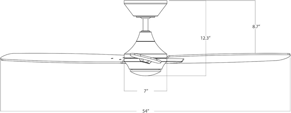 WAC Lighting Mocha XL Smart Ceiling Fan - 8 Blades in Brushed Nickel Finish