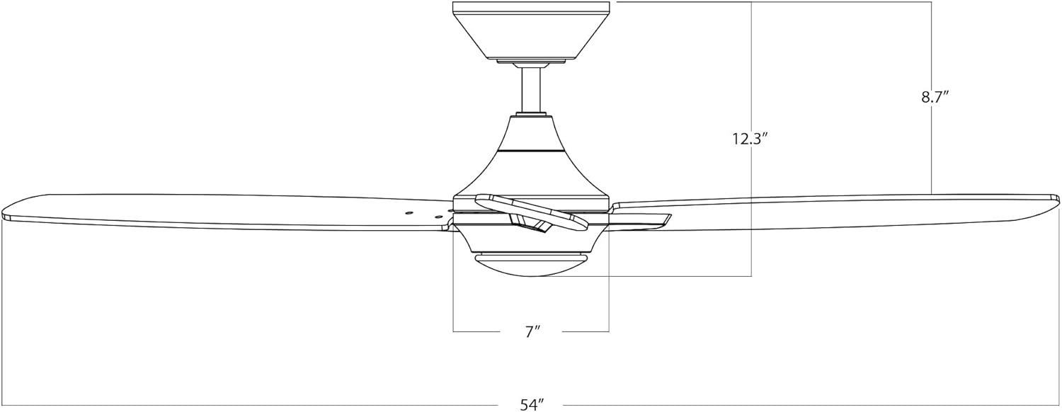 WAC Lighting Mocha XL Smart Ceiling Fan - 8 Blades in Brushed Nickel Finish