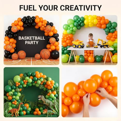 Mini Matte Orange Balloons - 100pcs 5 Inch Latex Party Decor - Orange