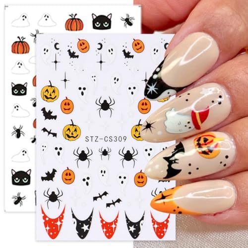 Halloween Ghost Nail Stickers 3D Self-Adhesive Gothic Nail Art Decals - Variation of THIS listing
