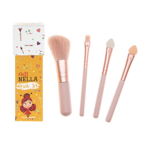 Miss Nella special edition GIRLY GIRL kids makeup & nail polish set for little girls, Hypoallergenic, Dermatologically tested, Non toxic, Canvas cosmetic bag, safe and fun