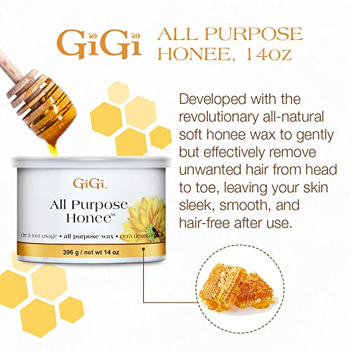 All Purpose Honee Soft Wax for Hair Removal - 14 oz - Honey Infused Formula