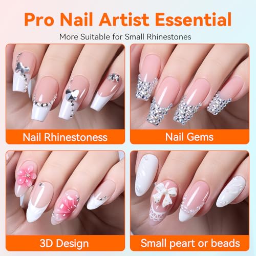Strong Hold Rhinestone Nail Glue Gel for 3D Nail Art & Charms - 2 Pack