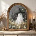 Halloween Ghost Witch Wood Framed Arch Sign - Spooky Autumn Decor - Variation of THIS listing