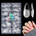 Medium Almond Gel Nail Tips - 240PCS Soft Press On Fake Nails with Reinforced Tips