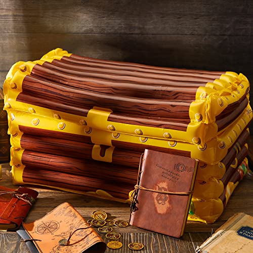Inflatable Treasure Chest Cooler - Pirate Drink Cooler for Parties, 23x15x13 Inch, Variation of THIS listing