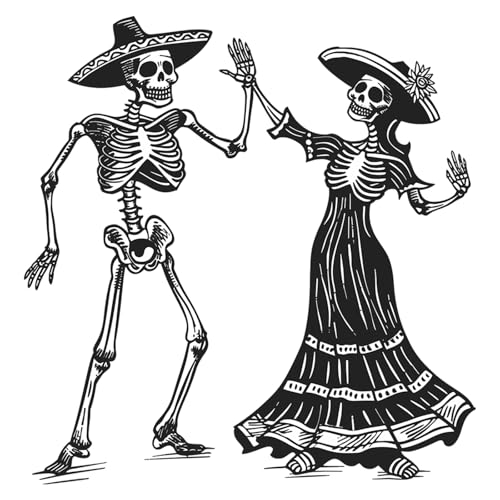 Halloween Skeleton Wall Stickers Decals - Spooky Haunted House Decor