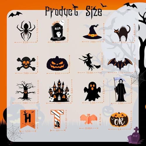 Halloween Party Decorations Kit with Banners, Hanging Swirls & Ghost Pumpkin Streamers