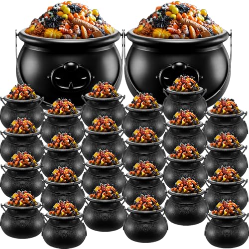 Black Cauldron Set for Halloween Party Decor - 26 Pieces