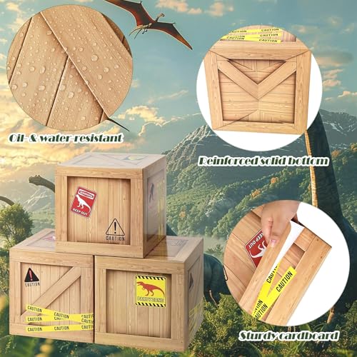 Dinosaur Party Decorations Set - Banner, Table Centerpieces & Boxes for Jurassic Theme