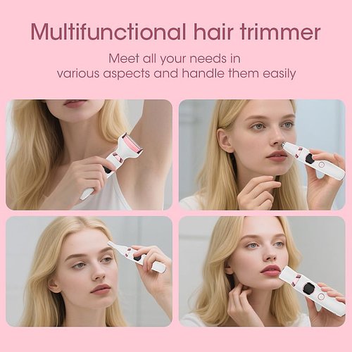 KESHEYOUXUAN Womens Personal Groomers，4-in-1 Electric Razor， face Razors&Nose Trimmer Women-Personal Shaver for Women