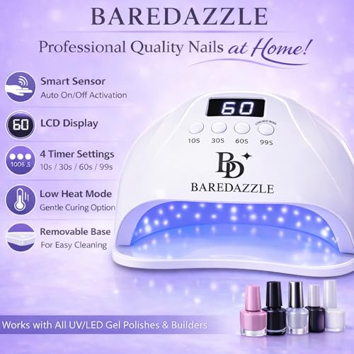UV LED Nail Lamp with LCD Display 120W for Gel Nails - Hands & Feet