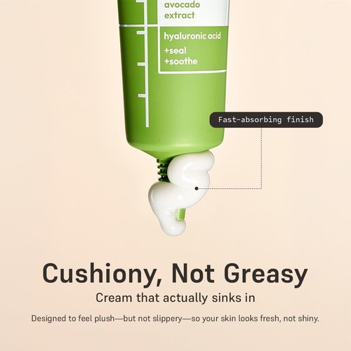Skiennix Hydrating Avocado Moisturizer - Creamy Soft Barrier Hydration, 1.7 Fl Oz (50ml) | Fragrance-Free Vegan Formula