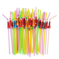 Umbrella Design Drinking Straws for Beach & Party - 50 Pack