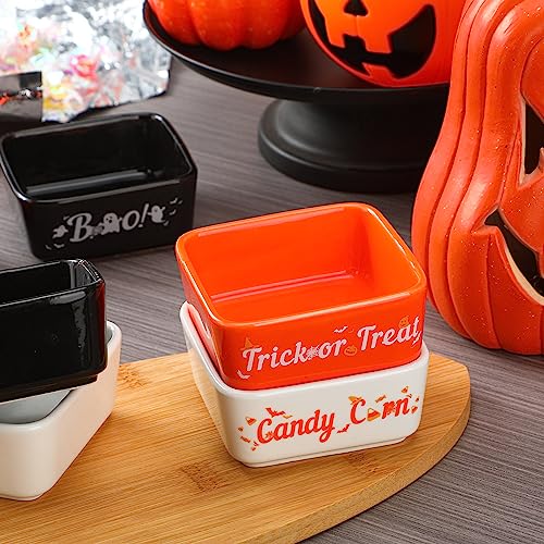 Mini Ceramic Halloween Candy Bowls Set of 6 for Party & Decor