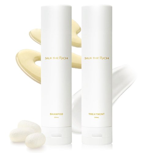 SILK THE RICH Shampoo & Conditioner Set - Hydrating & Moisturizing for Dry, Color-Treated Hair | 8.5 fl oz Each