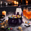 Halloween Witch with Cauldron Ceramic Candy Bowl - Witch Cauldron