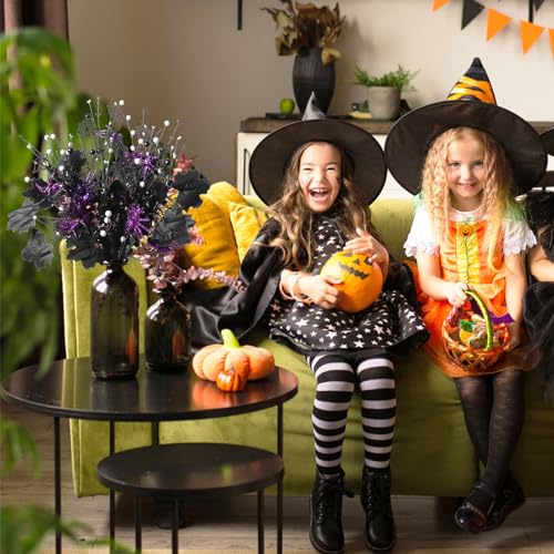 Black Purple Halloween Decorations Set - Indoor Farmhouse Style, 5 Pieces
