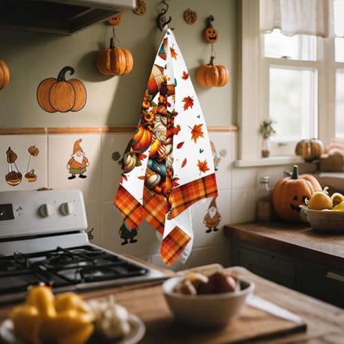 Autumn Pumpkin Fall Kitchen Towels Set of 6 - Harvest & Halloween Decor