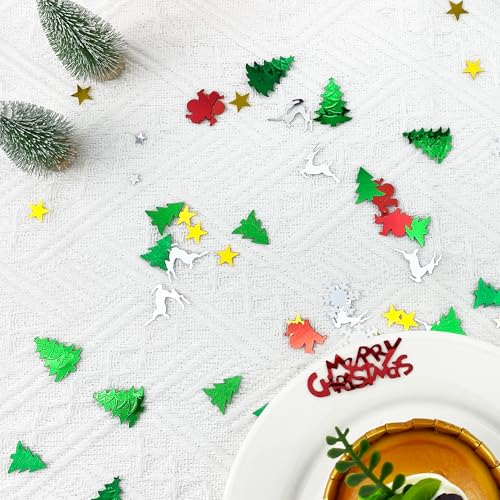 Christmas Confetti Set - Festive Table Decorations, Reindeer Santa Stars