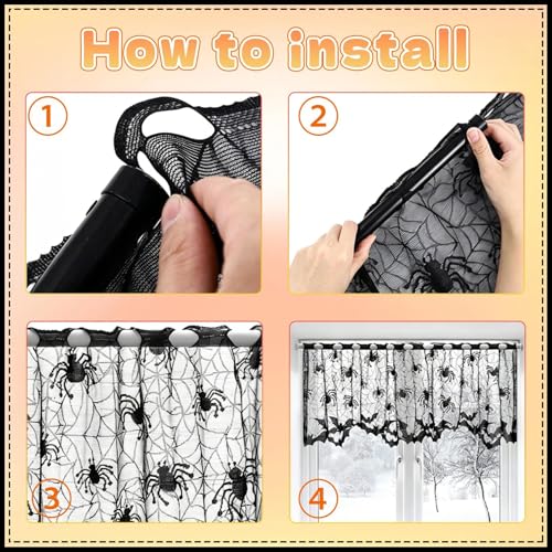Heyigrow 19 Pcs Spider Web Halloween Decorations Set with Bat Variations