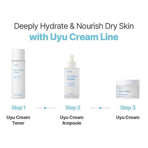 NACIFIC Uyu Cream Toner with Jeju Milk Extract 15%, Ceramide 5 Complex, Milky Hydrating Toner for Dry & Sensitive Skin, Skin Barrier Support, Long-Lasting Moisture Barrier, 150ml