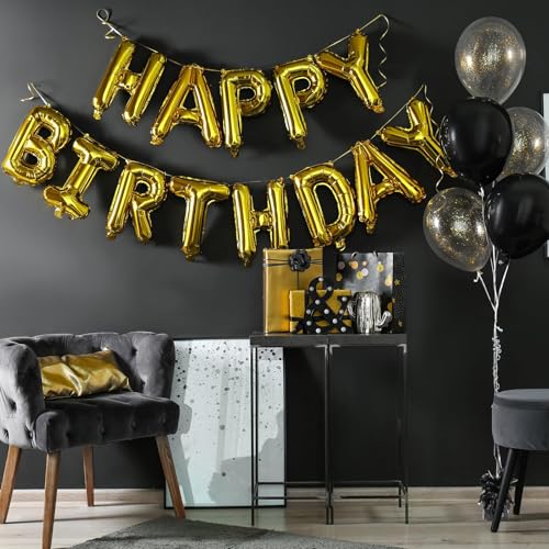Balloon Weights Set 16 Pieces - Gold, Silver, Black Metallic Anchor Holders for Parties