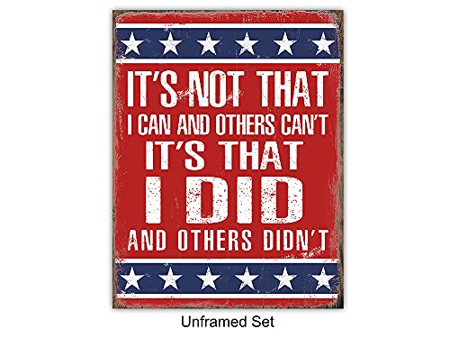 Patriotic USA Wall Art - American Flag Poster for Home & Office Decor
