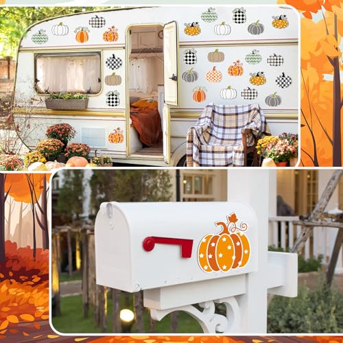 Fall Pumpkin Refrigerator Magnets Set - 30 Bright Halloween Car & Home Decor