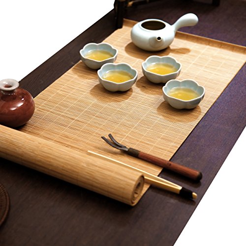 Natural Bamboo Tea Ceremony Table Mat - 59-Inch Handmade Placemat & Decor