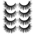 E- Velour Faux Mink Lashes Pack 3D Volume False Eyelashes - Natural Thick Wispies