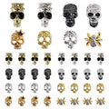 40 Pcs Punk Nail Art Skull & Spider Charms Halloween Nail Decorations - Variation C